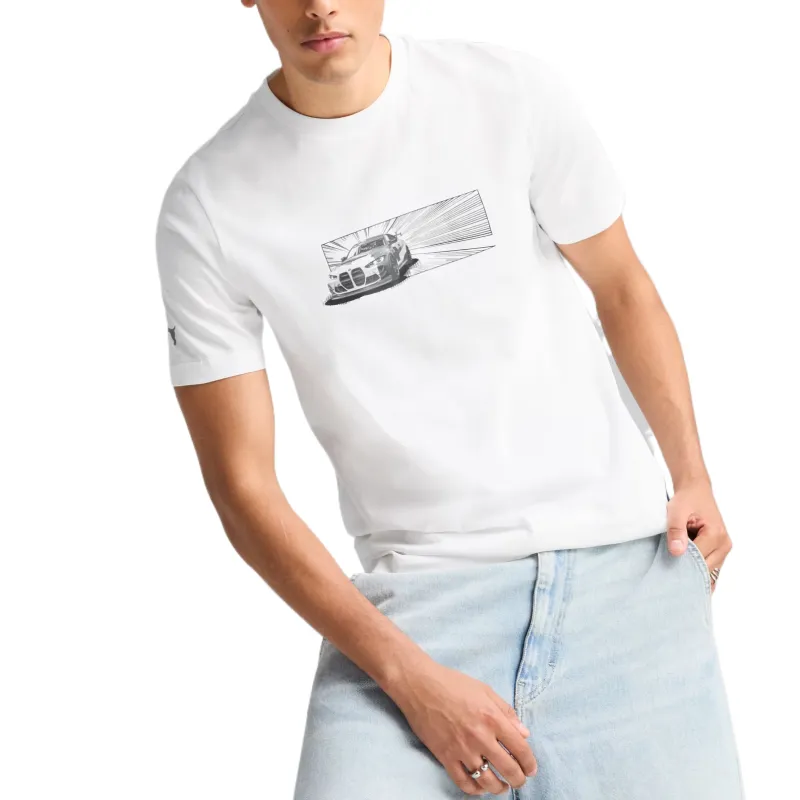PUMA BMW M Motorsport Neo Catgraphic T Shirt Men's White-2