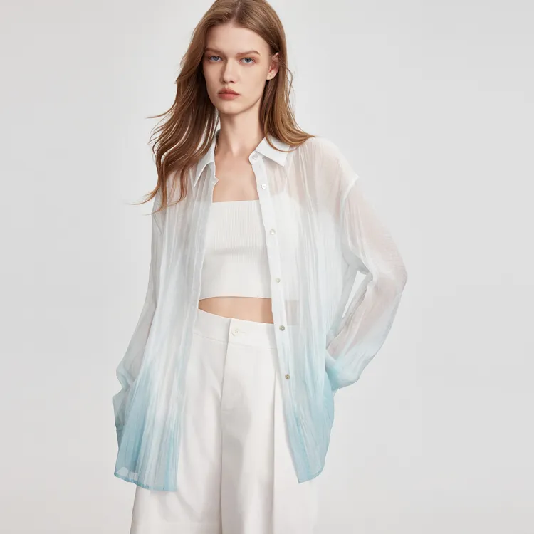 ELLE Shirts Women's Light Blue-6