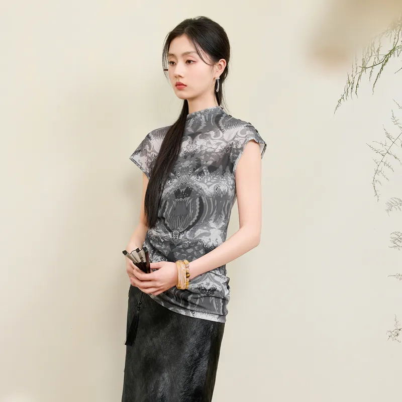 3COLOUR T Shirt Women's Silent Gray Blended-6