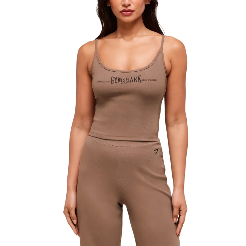 GYMSHARK Tank Top Women's Brown-1