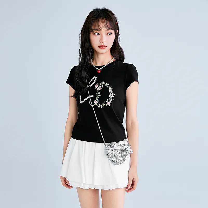 LEDIN T Shirts Women's Black-2
