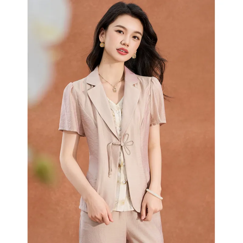 Mylan Casual Suits Women's Apricot-4