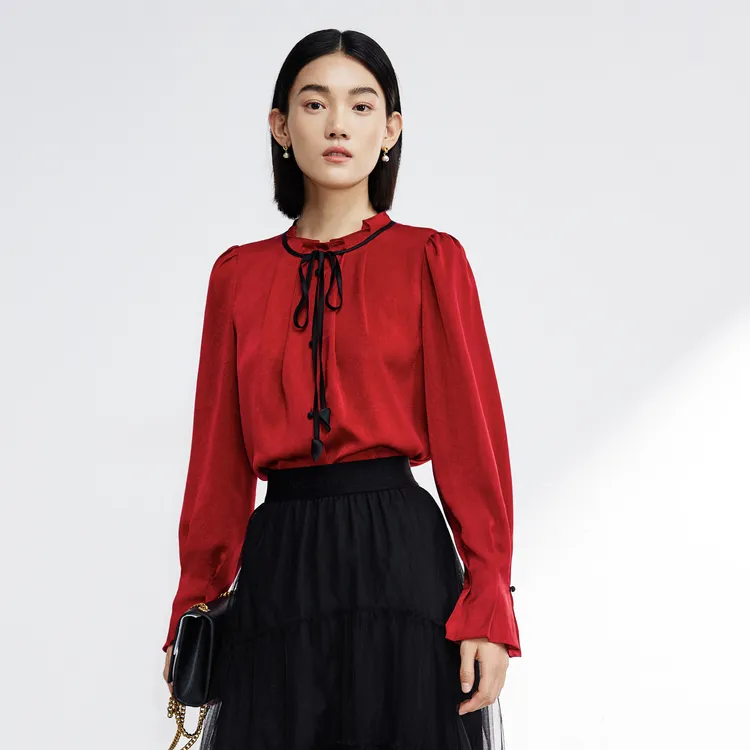 SHUIYUNJIAN Shirt Women's Burgundy-3