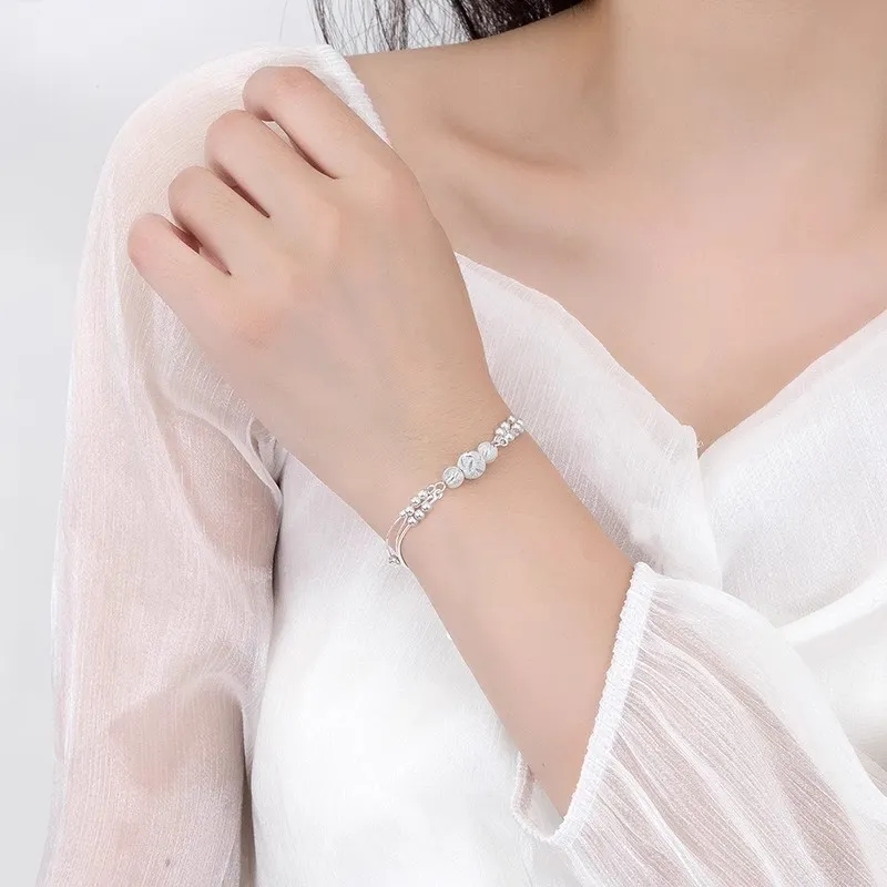Happy Tide 999 Fine Silver Bracelets Women's Silver-3