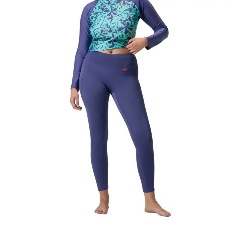 Speedo Women's Panel Legging Blue Swimming Shorts Women's Purple-4
