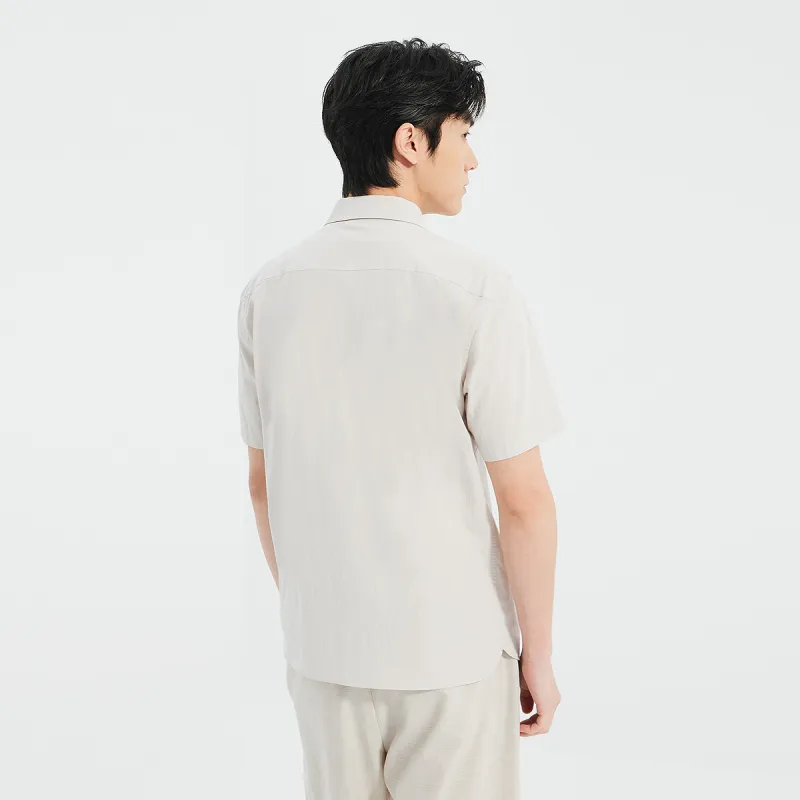 LESS IS MORE Shirt Men's Light Khaki-5