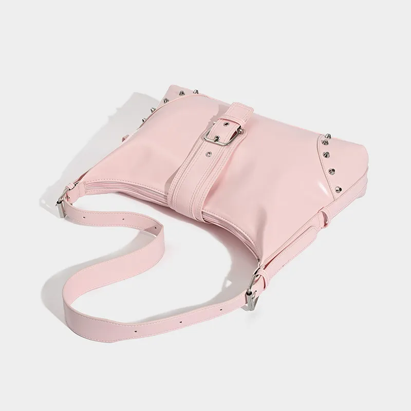 NATTY PU Shoulder Bag Women's Pink/Black-4