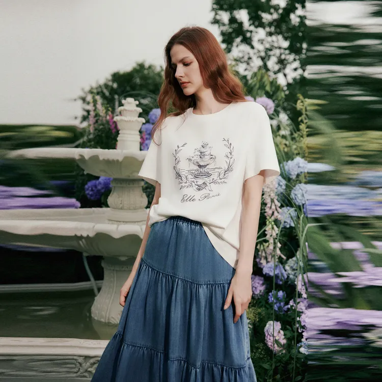 ELLE T Shirts Women's-4