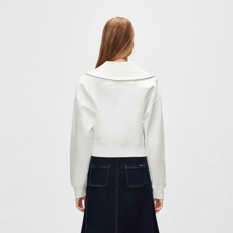ONLY Sweatshirt Women's Cream White-2