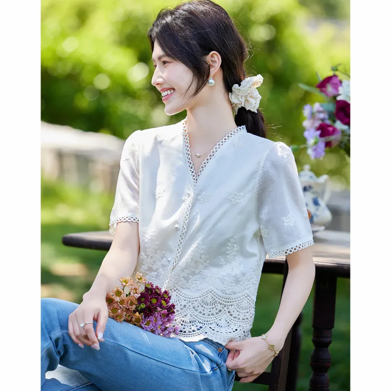 TERRE BLEUE Shirts Women's Apricot-1