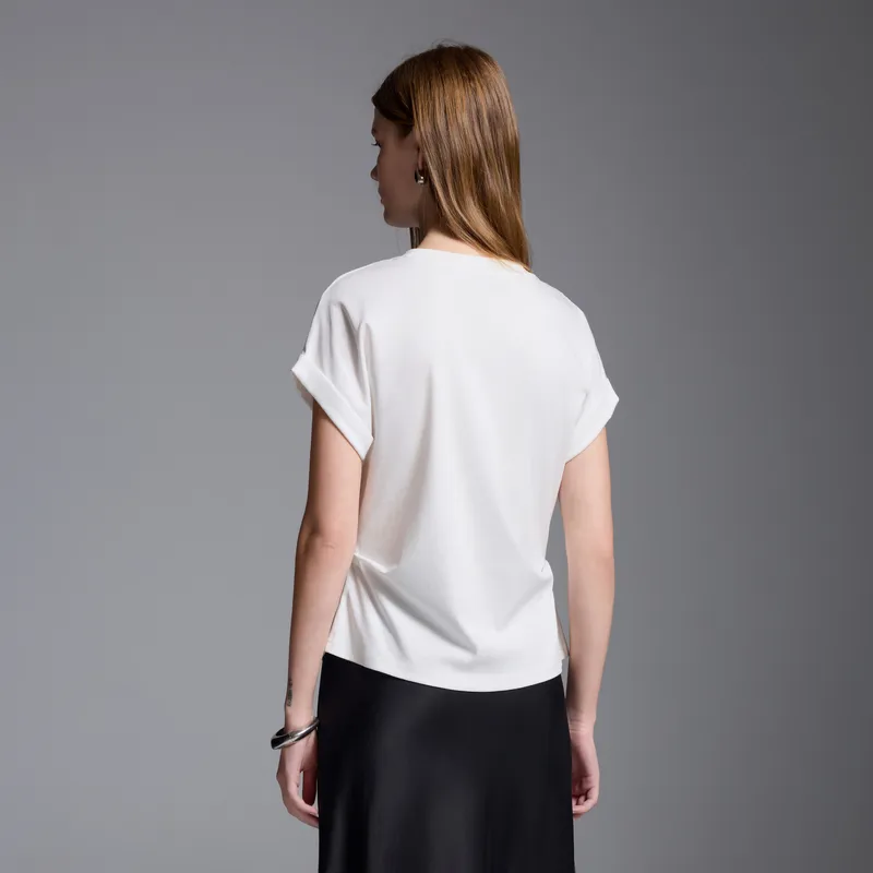 3COLOUR T Shirts Women's Cloud White-6