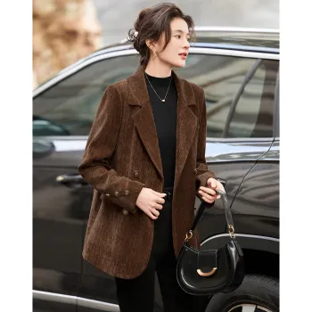 Like The Age Of Water Velvet feel Coat Women's Coffee