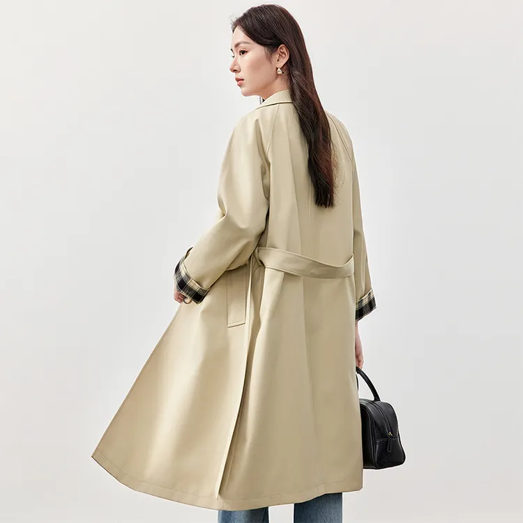 SENTUBILA Trench Coats Women's Light Khaki-1
