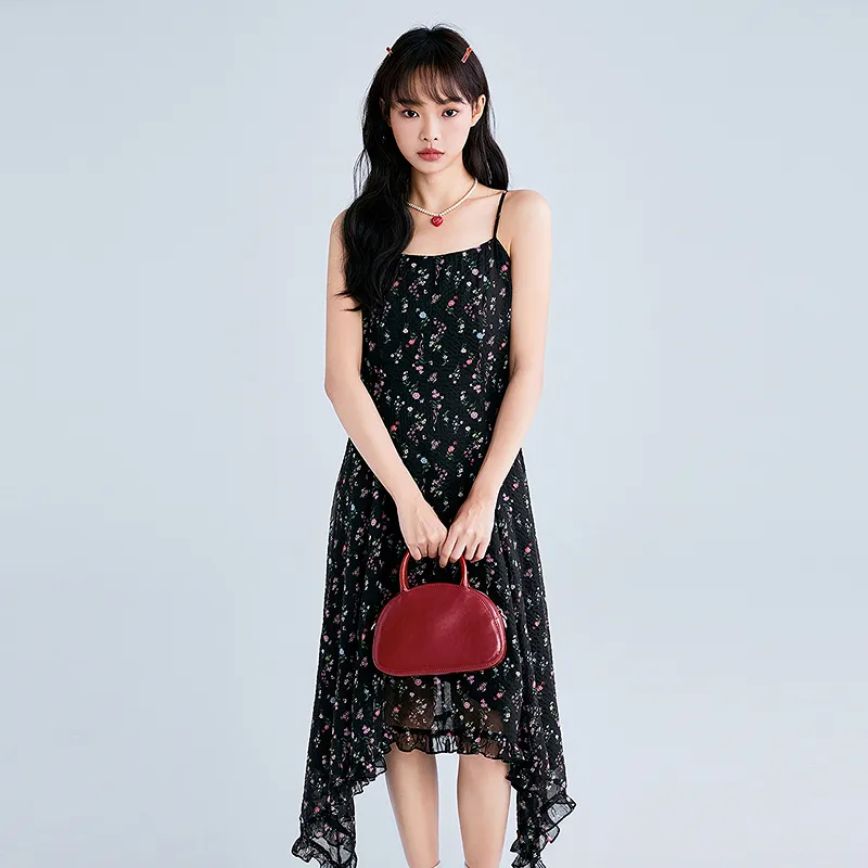 LEDIN Slip Dresses Women's Black-3