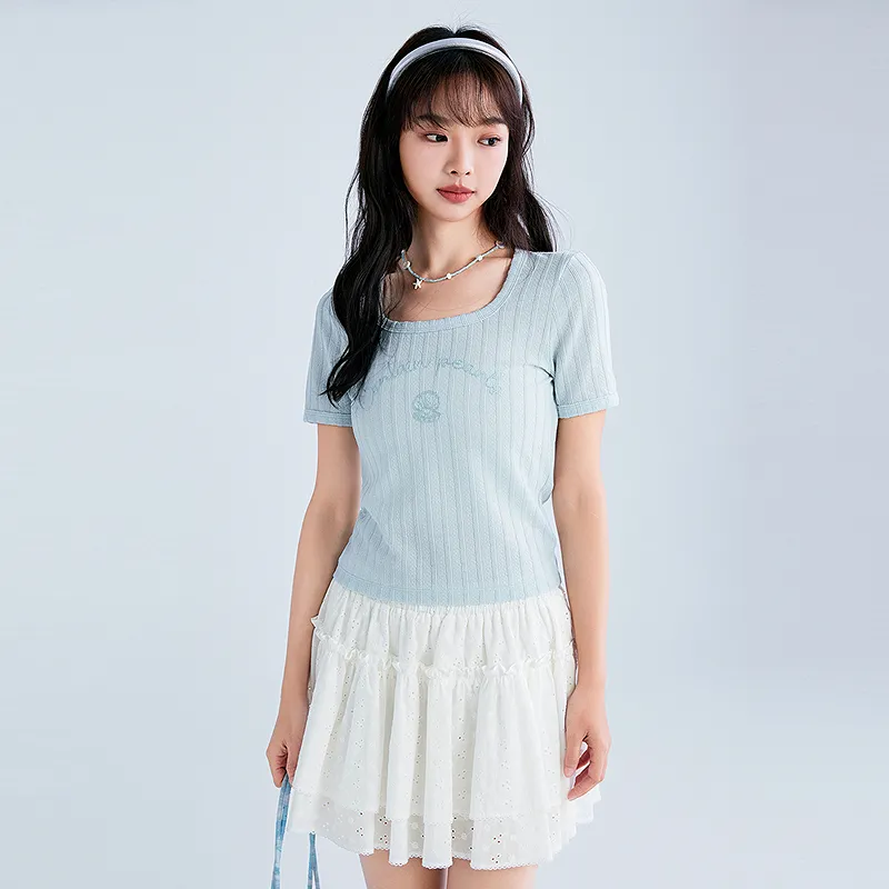 LEDIN T Shirt Women's Melt Ice Blue-2