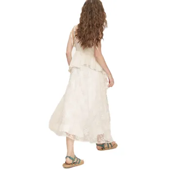 ELF SACK Slip Dress Women's Creamy Apricot