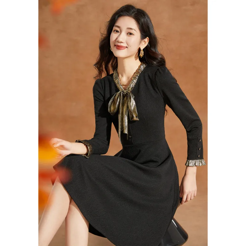Mylan Long-Sleeved Dresses Women's Black-2