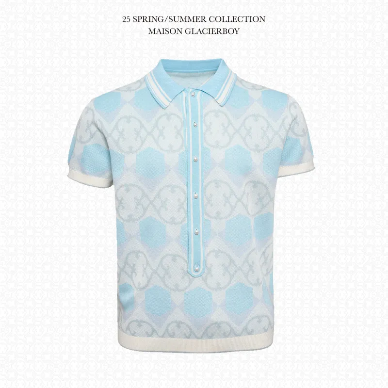GLACIERBOY Polo Shirts Unisex Lake Blue-6