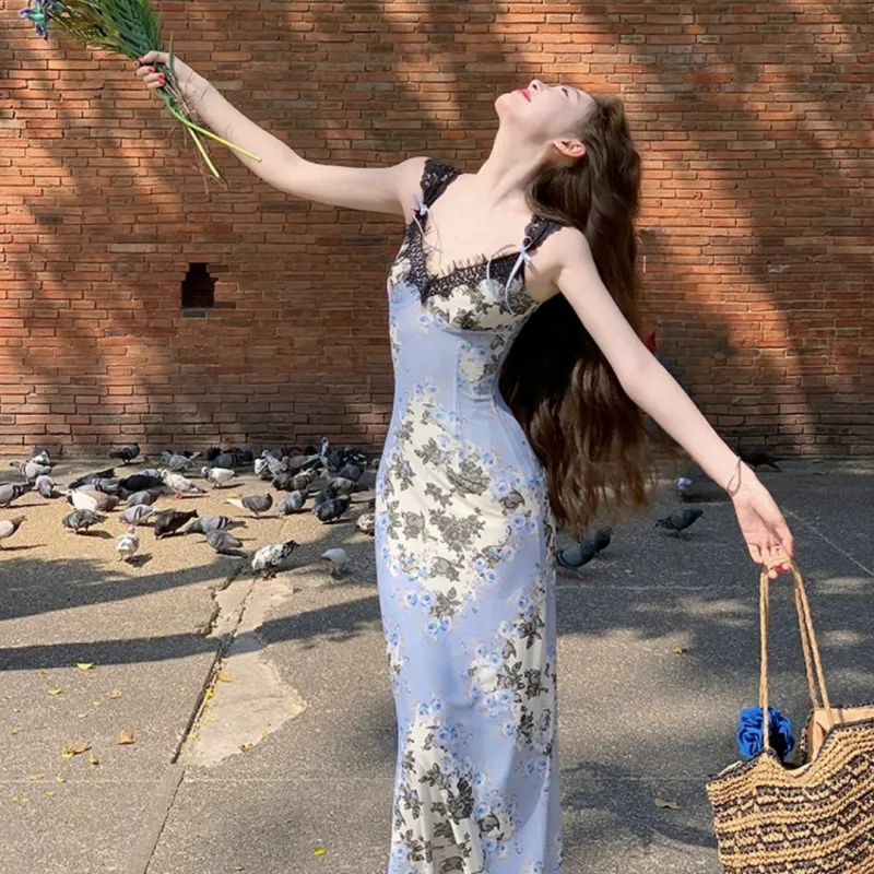 BEAUTIFUL CONFESSION Slip Dress Women's Blue-2