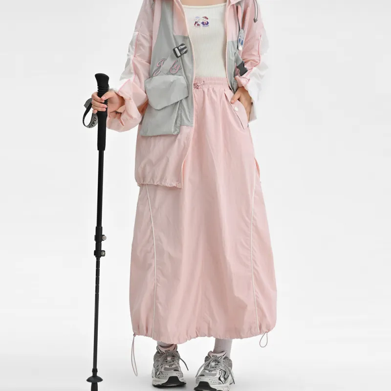 SNBL Casual Long Skirts Women's Pink-3