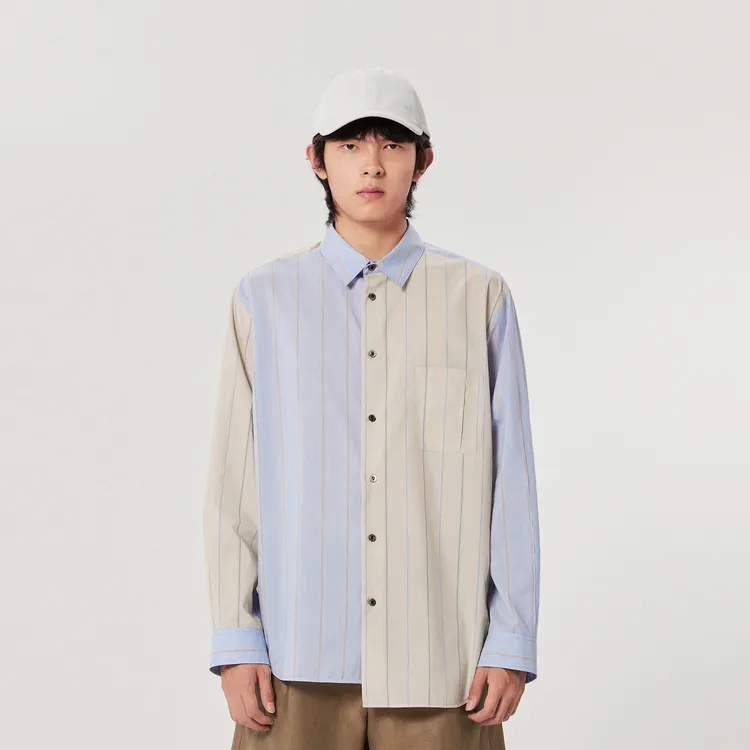 CROQUIS Shirts Unisex 981 Light Blue Stripes/Plaid-2
