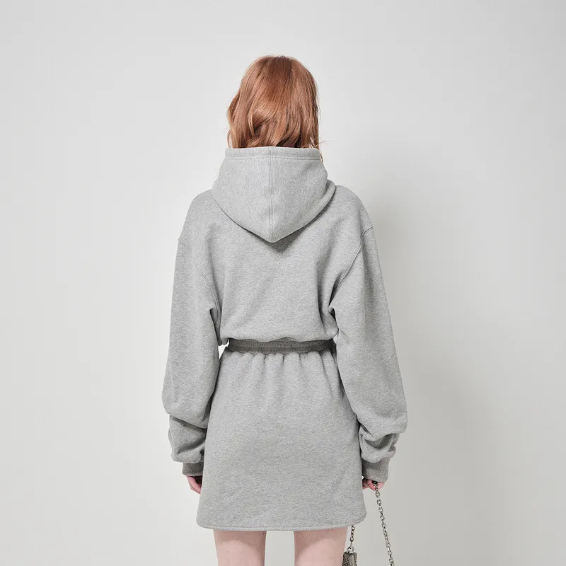D'zzit Long Sleeved Dresses Women's Light Gray-2