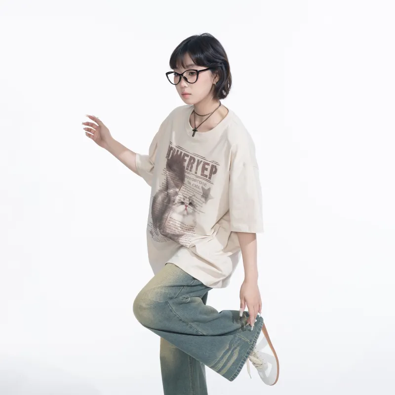 YEP Summer Regular T Shirt Unisex Apricot-2