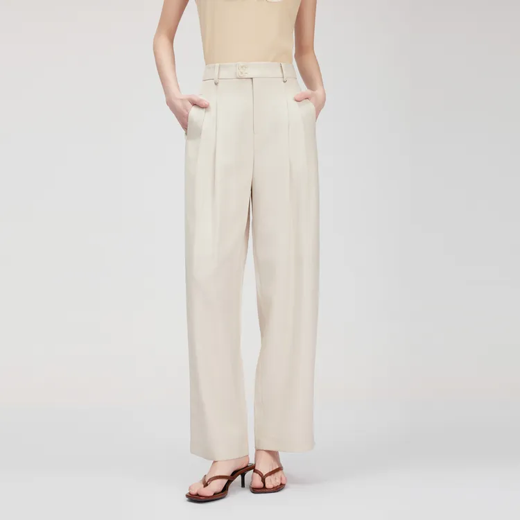 ELLE Casual Pants Women's Khaki-6