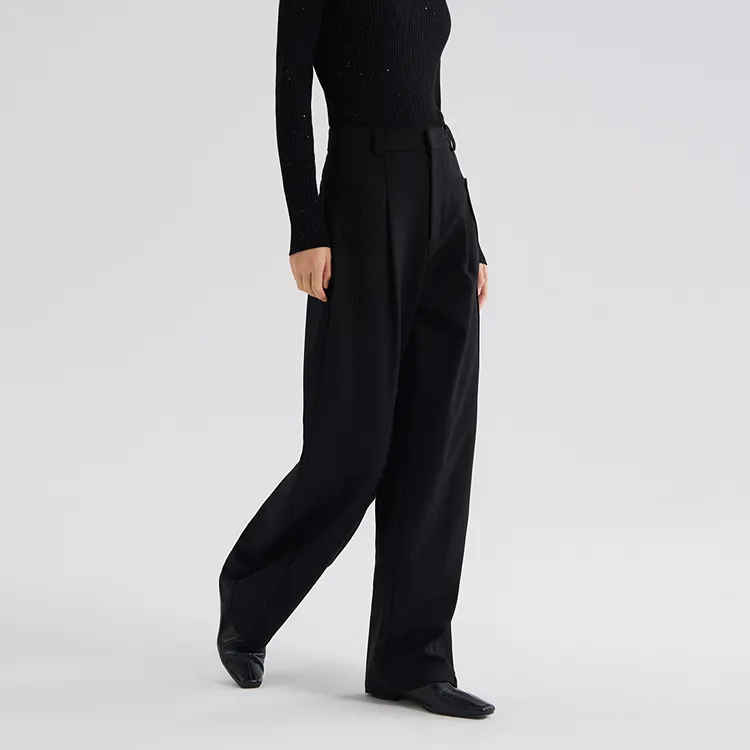PEACEBIRD Casual Pants Women's Black-9