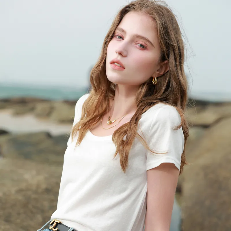 3COLOUR T Shirt Women's Pearl White-5