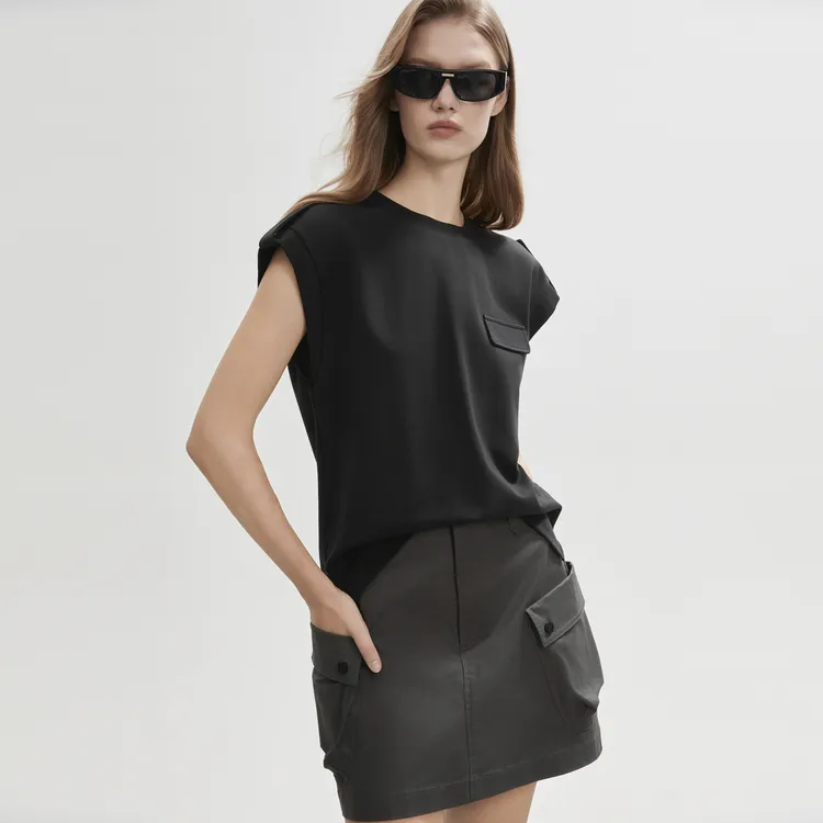 ELLE T Shirts Women's Black-3