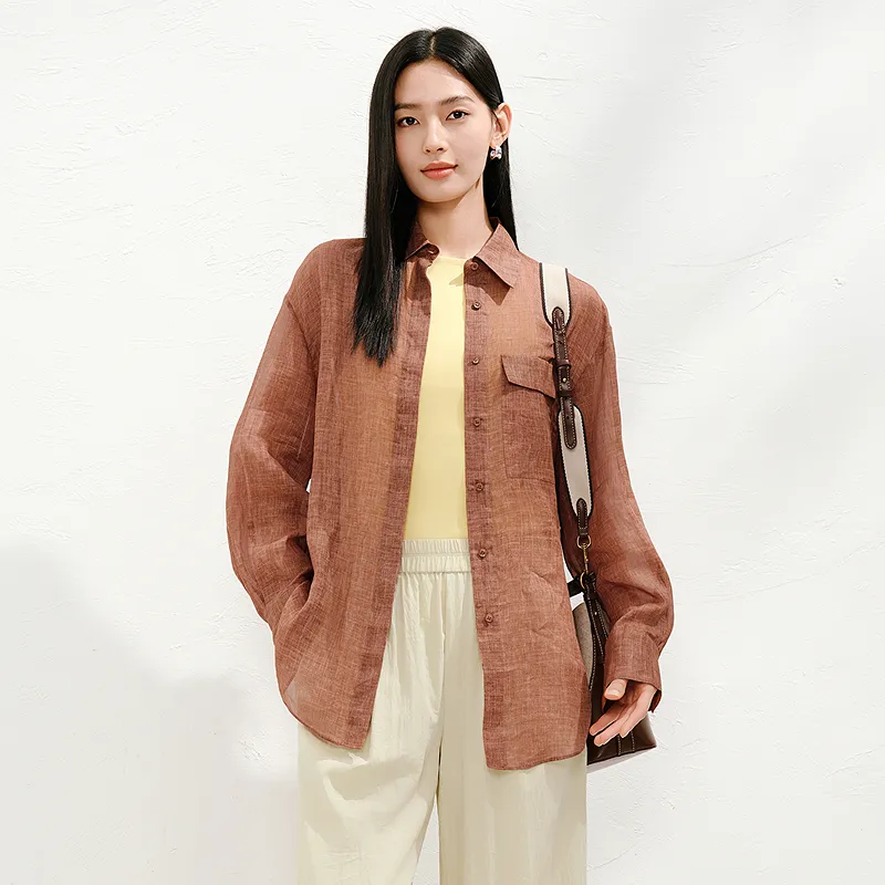 JZ. ANNAKRO Shirt Women's Brown-2