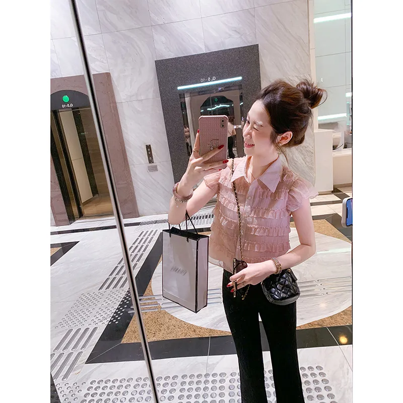 Fish Rabbits Chiffon Shirt Women's-2