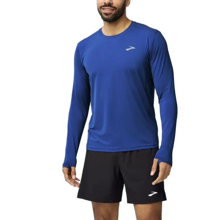 Brooks T Shirts Men New Blue-1