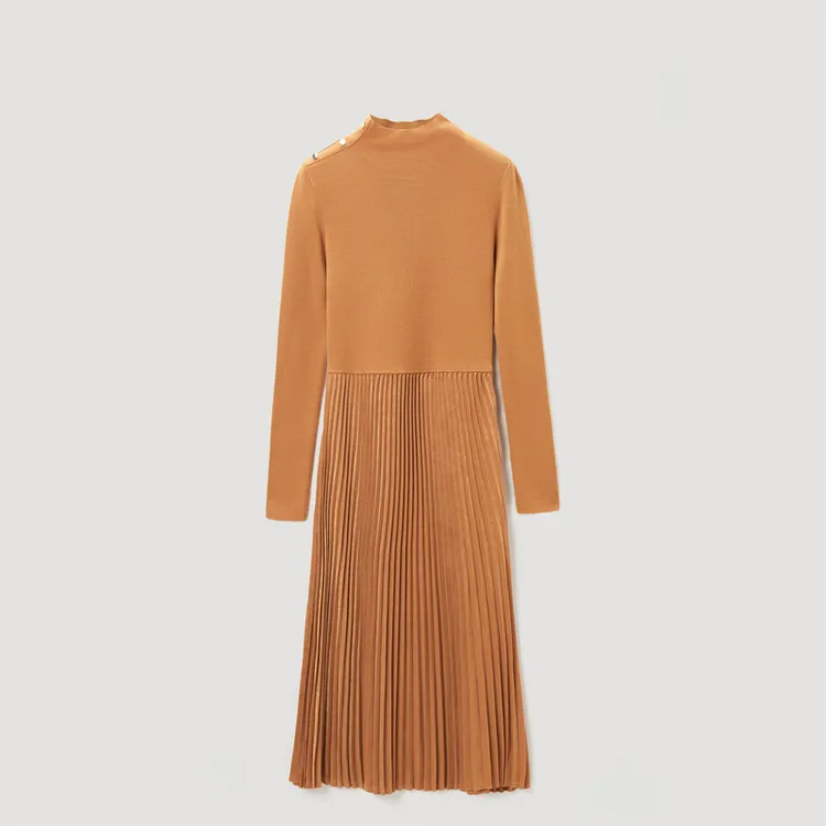 OVV Long Sleeved Dress Women's Dark Orange-3