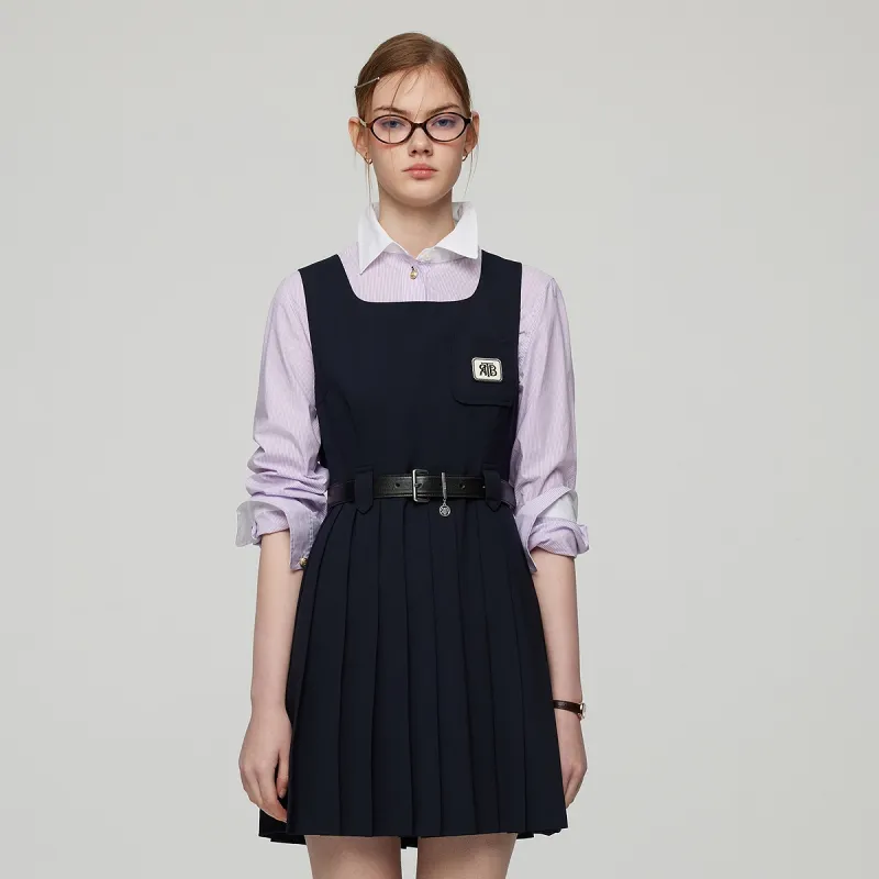 Teenie Weenie Sleeveless Dress Women's Navy Blue-3