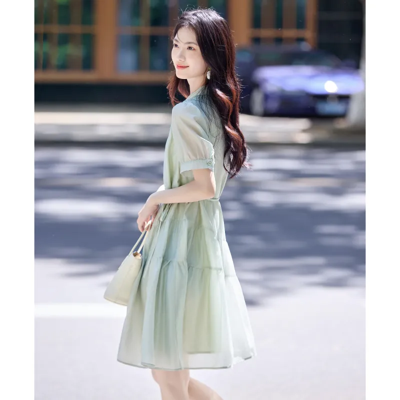 Still Quiet Short Sleeved Dress Women's-2