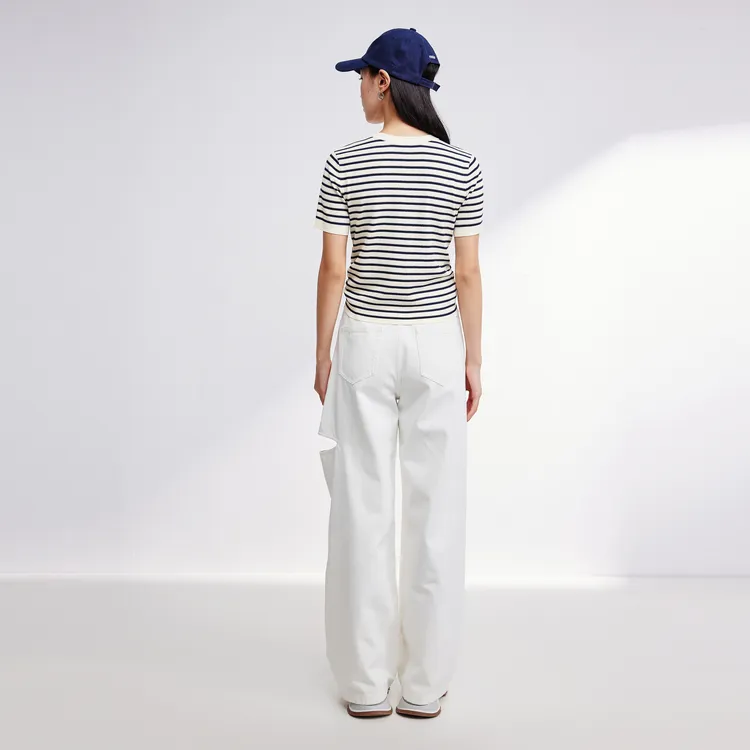 SHUIYUNJIAN Fashion Trend Minimalist Style Summer Top Knitwear Women's-3