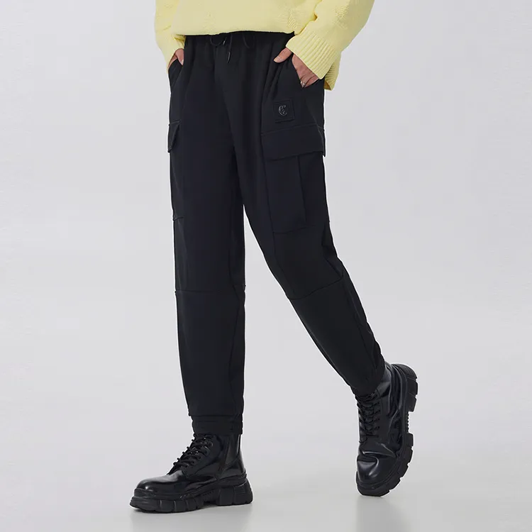 Cabbeen Knitted Sweatpants Men's Coal Black 01-2