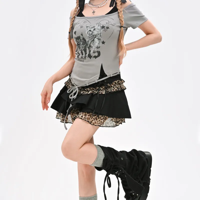 SNBL Casual Short Skirts Women's Black-3