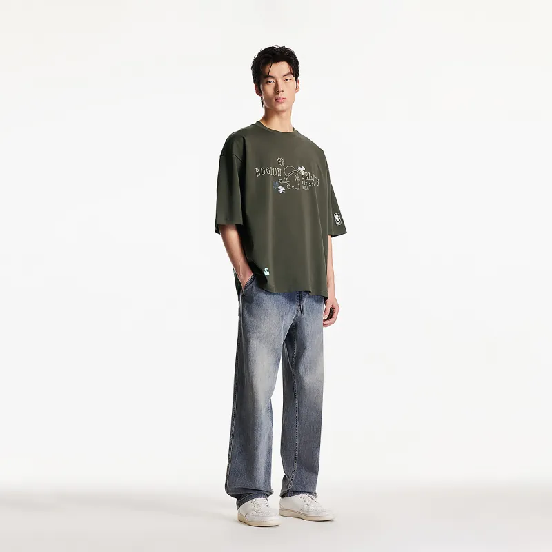 JACK JONES· JACK & JONES NBA Co brand T Shirt Men's E06 Black Olive-3