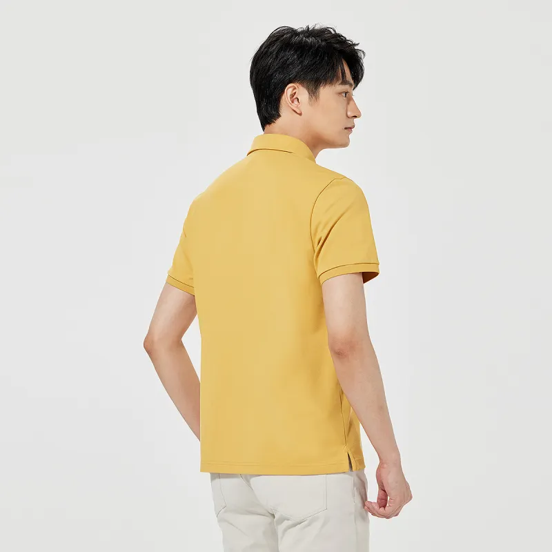 LESS IS MORE Polo Shirt Men's Earth Yellow Gray-5