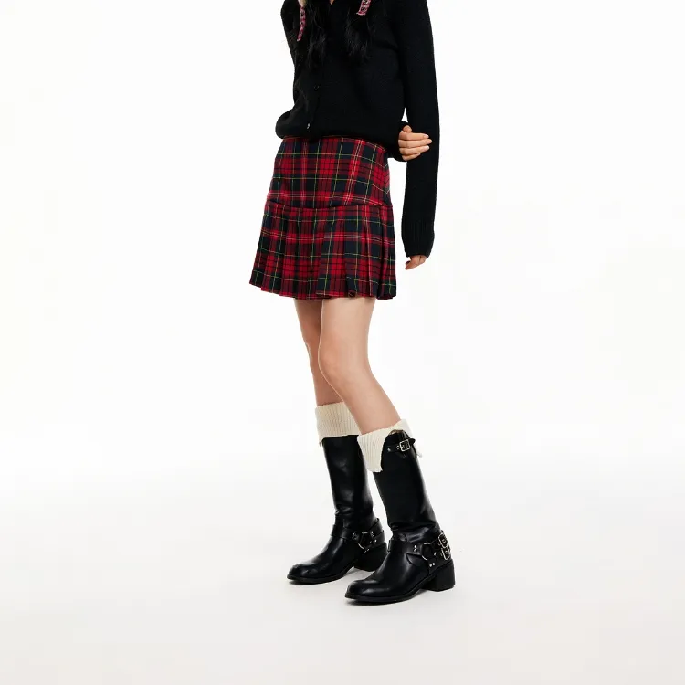 MLMR Casual Short Skirts Women's Red-3