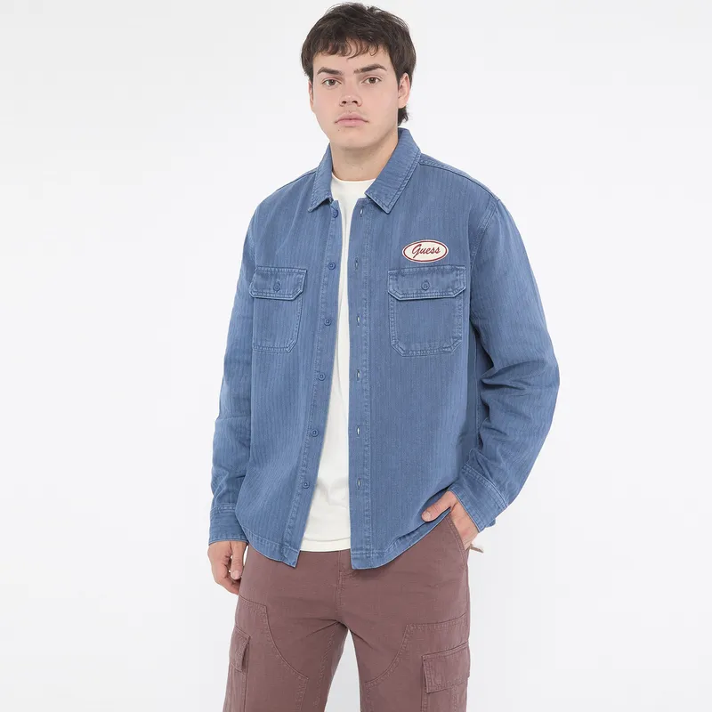 GUESS Jackets Men Blue-2