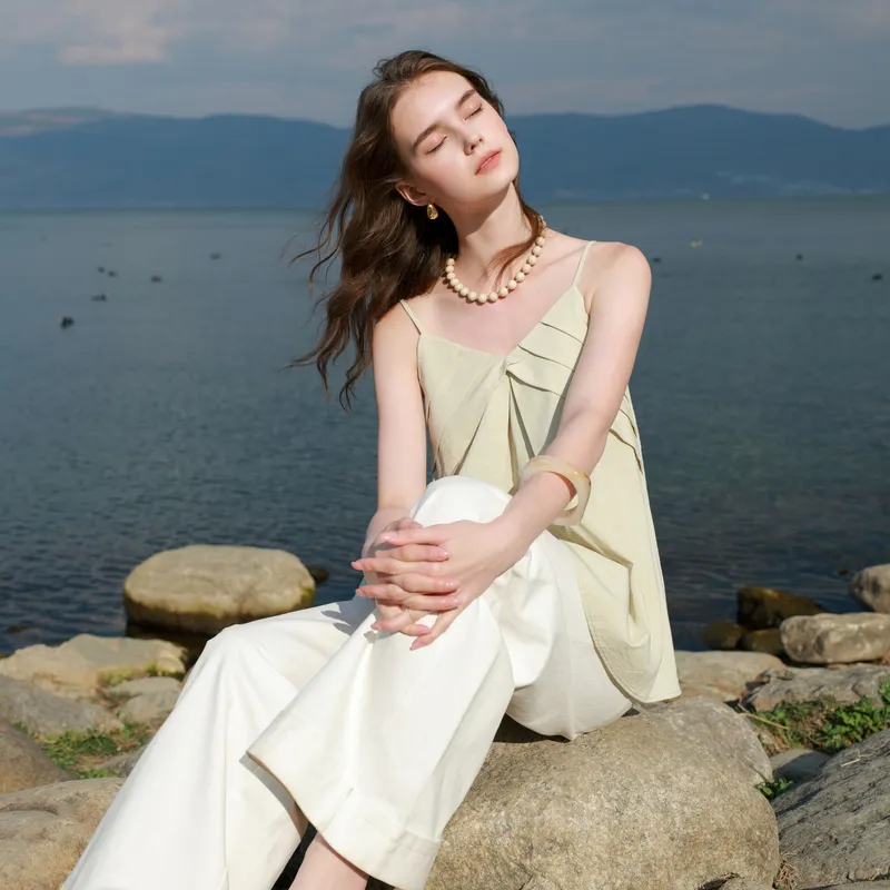 3COLOUR Sleeveless Chiffon Shirt Women's-4