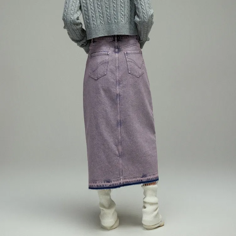 ONLY Denim Long Skirts Women's C27 Incense Pink-3
