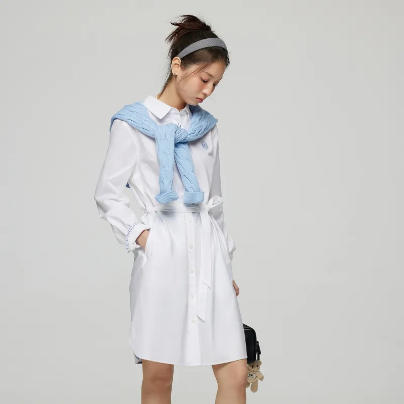 Teenie Weenie Long Sleeved Dresses Women's White-5
