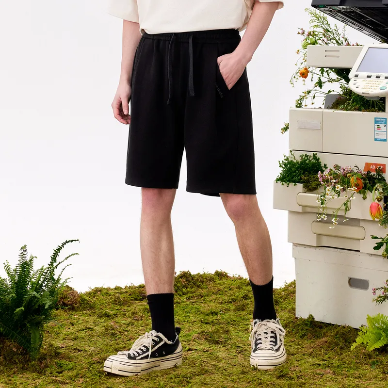 Bosieagender Casual Shorts Unisex Black-3