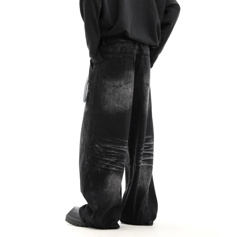 TREND ST Jeans Unisex Black Gray Color-5