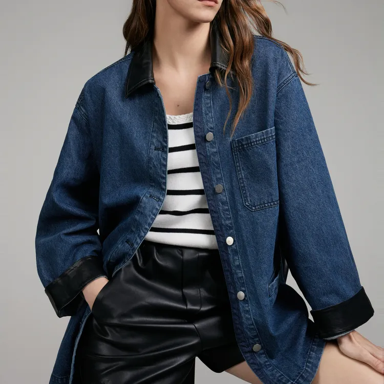 ELLE Denim Jacket Women's Denim Blue-2
